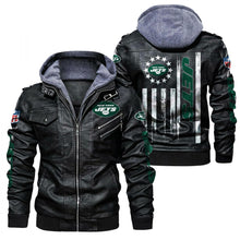 Load image into Gallery viewer, New York Jets Flag Leather Jacket
