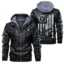 Load image into Gallery viewer, Las Vegas Raiders Flag Leather Jacket