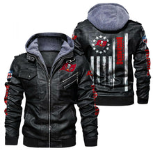 Load image into Gallery viewer, Tampa Bay Buccaneers Flag Leather Jacket