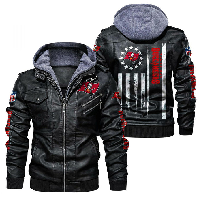 Tampa Bay Buccaneers Flag Leather Jacket