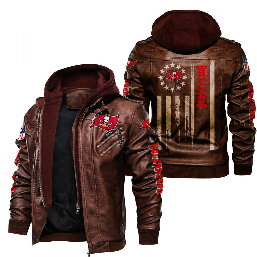 Tampa Bay Buccaneers Flag Leather Jacket