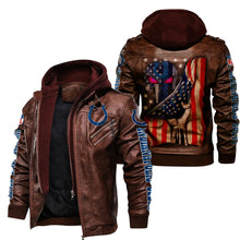 Load image into Gallery viewer, Indianapolis Colts American Flag 3D Leather Jacket