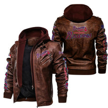 Load image into Gallery viewer, Atlanta Braves Leather Jacket