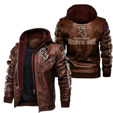 Load image into Gallery viewer, Chicago White Sox Leather Jacket