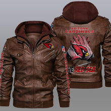Load image into Gallery viewer, Arizona Cardinals Leather Jacket