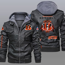 Load image into Gallery viewer, Cincinnati Bengals Leather Jacket