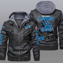 Load image into Gallery viewer, Detroit Lions Leather Jacket