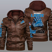 Load image into Gallery viewer, Detroit Lions Leather Jacket