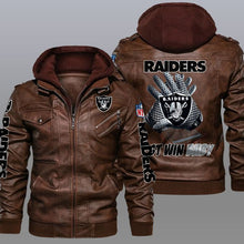 Load image into Gallery viewer, Las Vegas Raiders Leather Jacket
