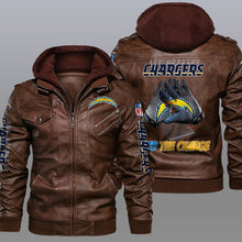 Load image into Gallery viewer, Los Angeles Chargers Leather Jacket
