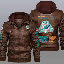 Load image into Gallery viewer, Miami Dolphins Leather Jacket