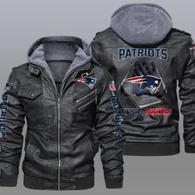 Load image into Gallery viewer, New England Patriots Leather Jacket