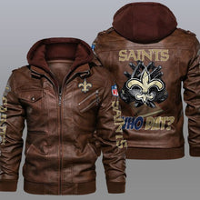 Load image into Gallery viewer, New Orleans Saints Leather Jacket