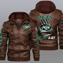 Load image into Gallery viewer, New York Jets Leather Jacket