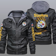 Load image into Gallery viewer, Pittsburgh Steelers Leather Jacket