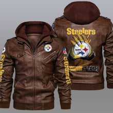 Load image into Gallery viewer, Pittsburgh Steelers Leather Jacket