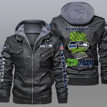 Load image into Gallery viewer, Seattle Seahawks Leather Jacket