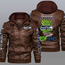 Load image into Gallery viewer, Seattle Seahawks Leather Jacket