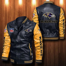 Load image into Gallery viewer, Baltimore Ravens Casual Leather Jacket