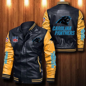 Carolina Panthers Casual Leather Jacket