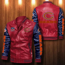 Load image into Gallery viewer, Chicago Bears Casual Leather Jacket