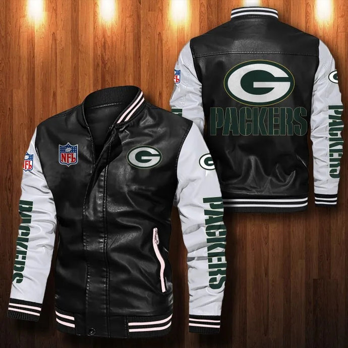 Green Bay Packers Casual Leather Jacket