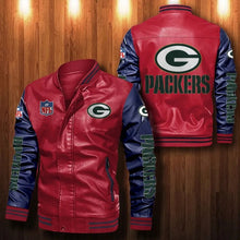 Load image into Gallery viewer, Green Bay Packers Casual Leather Jacket