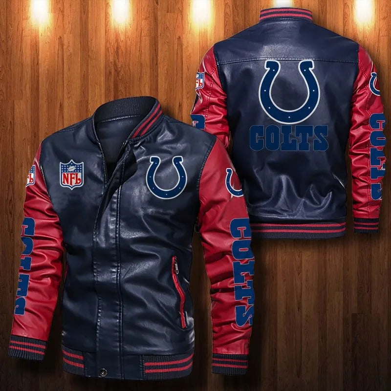 Indianapolis Colts Casual Leather Jacket