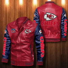 Load image into Gallery viewer, Kansas City Chiefs Casual Leather Jacket