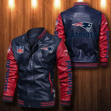 Load image into Gallery viewer, New England Patriots Casual Leather Jacket