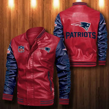 Load image into Gallery viewer, New England Patriots Casual Leather Jacket