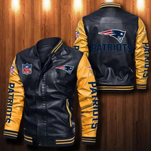 Load image into Gallery viewer, New England Patriots Casual Leather Jacket