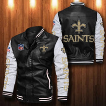 Load image into Gallery viewer, New Orleans Saints Casual Leather Jacket