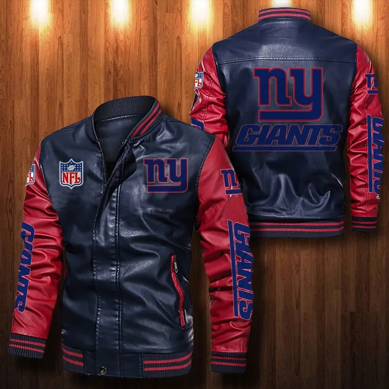 New York Giants Casual Leather Jacket