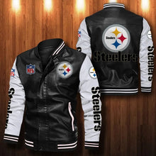 Load image into Gallery viewer, Pittsburgh Steelers Casual Leather Jacket