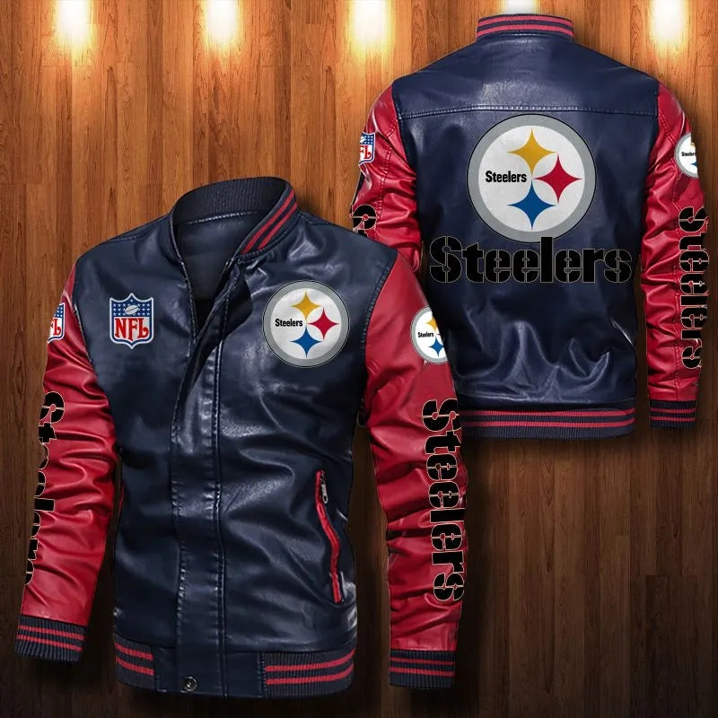 Pittsburgh Steelers Casual Leather Jacket