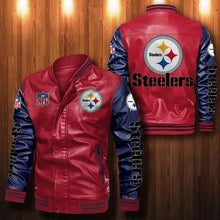 Load image into Gallery viewer, Pittsburgh Steelers Casual Leather Jacket