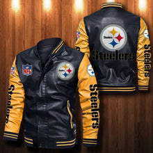 Load image into Gallery viewer, Pittsburgh Steelers Casual Leather Jacket