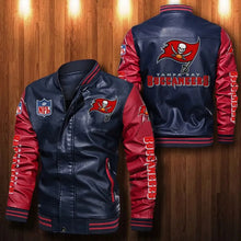 Load image into Gallery viewer, Tampa Bay Buccaneers Casual Leather Jacket