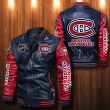 Load image into Gallery viewer, Montreal Canadiens Casual Leather Jacket