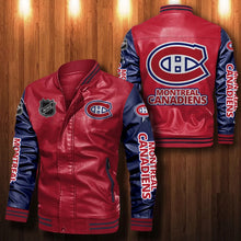 Load image into Gallery viewer, Montreal Canadiens Casual Leather Jacket