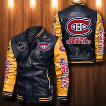 Load image into Gallery viewer, Montreal Canadiens Casual Leather Jacket