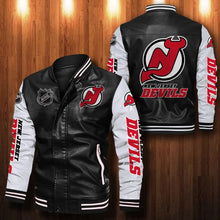 Load image into Gallery viewer, New Jersey Devils Casual Leather Jacket