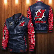 Load image into Gallery viewer, New Jersey Devils Casual Leather Jacket