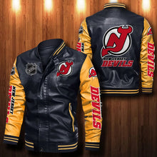 Load image into Gallery viewer, New Jersey Devils Casual Leather Jacket