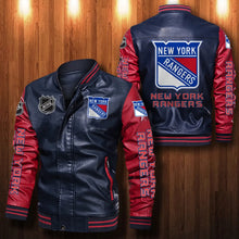 Load image into Gallery viewer, New York Rangers Casual Leather Jacket