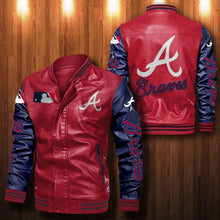 Load image into Gallery viewer, Atlanta Braves Casual Leather Jacket