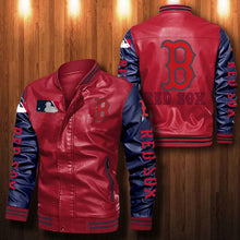 Load image into Gallery viewer, Boston Red Sox Casual Leather Jacket