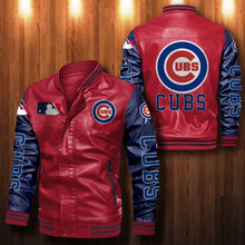 Load image into Gallery viewer, Chicago Cubs Casual Leather Jacket