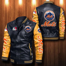 Load image into Gallery viewer, New York Mets Casual Leather Jacket